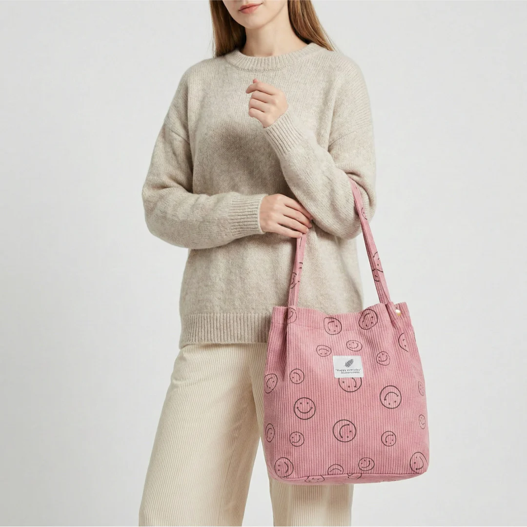 Corduroy Smile Bag - Image 8