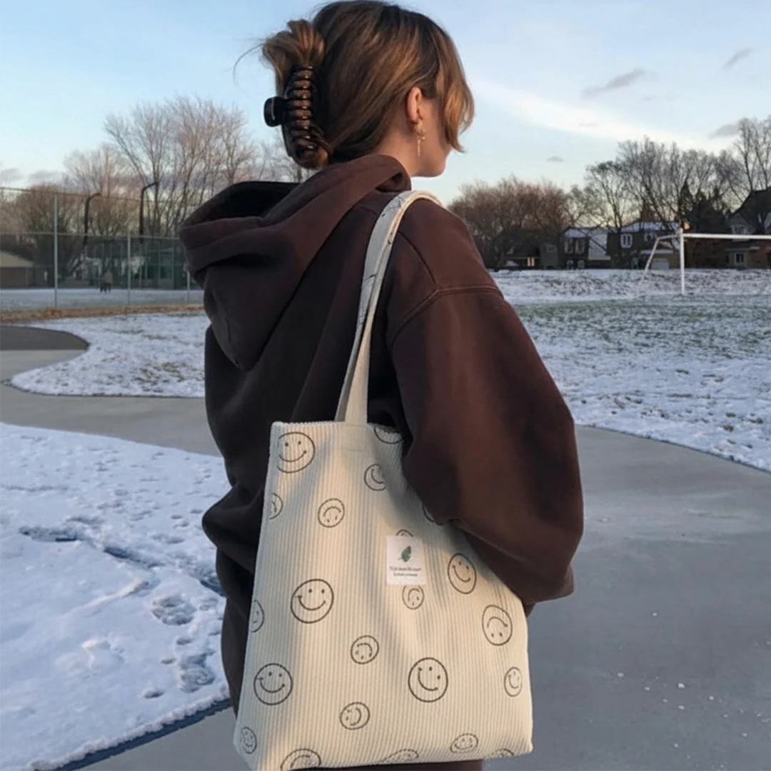 Corduroy Smile Bag - Image 9