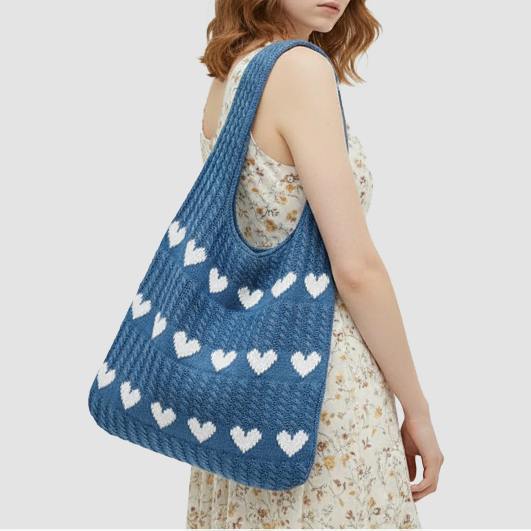 Knitted Heart Bag - Image 7