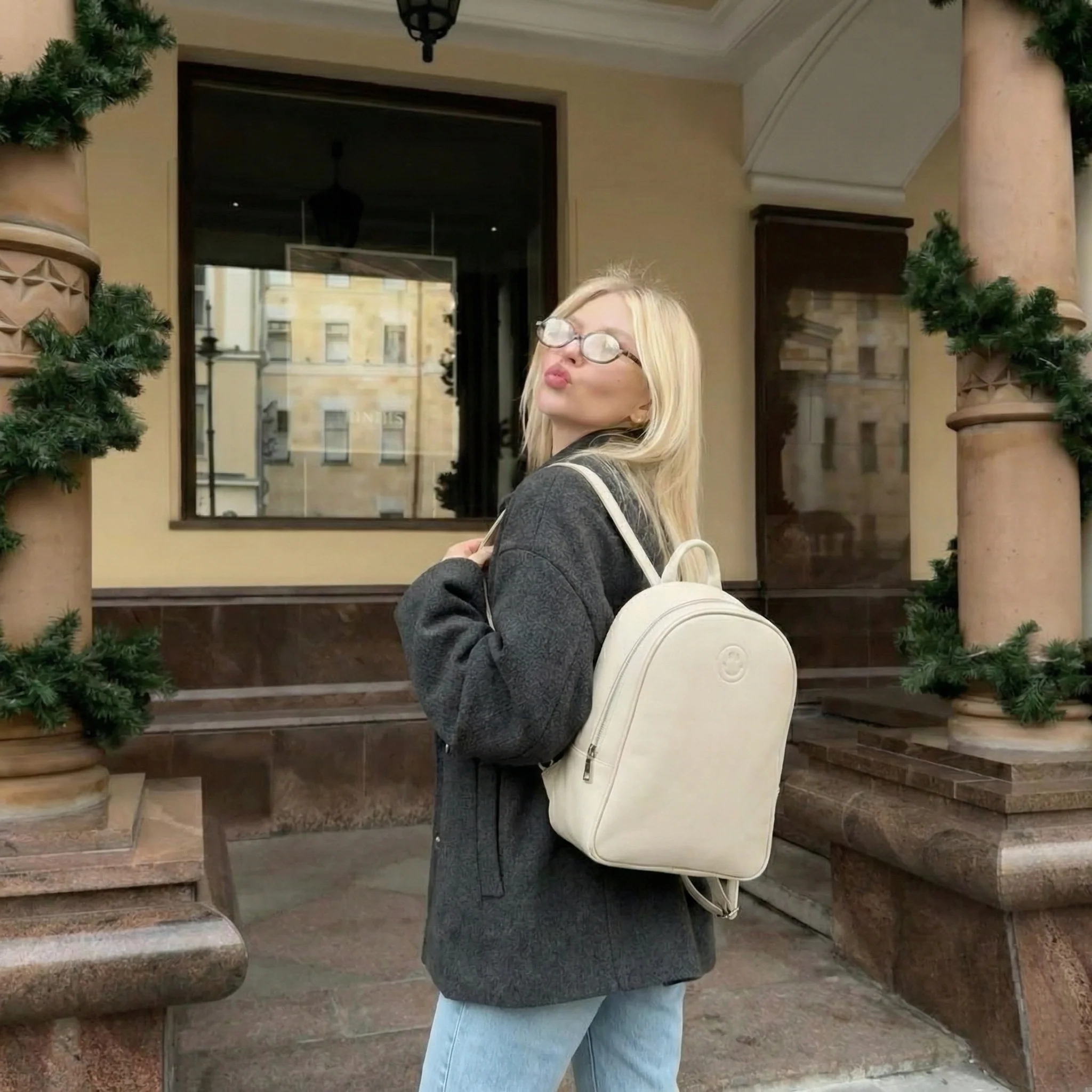 Leather Smile Backpack - Image 4