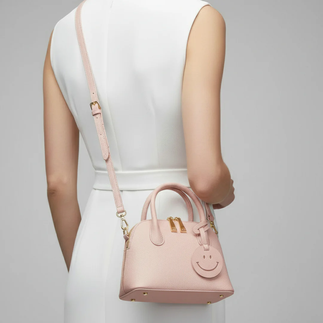 Leather Smile Dome Satchel - Image 2