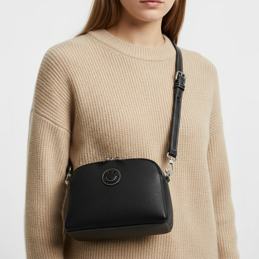 Leather Smile Shoulder Bag - Image 11