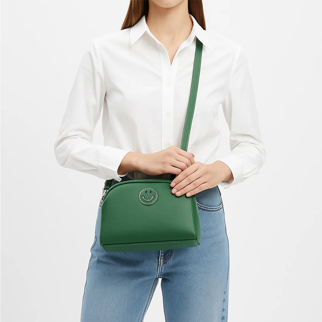Leather Smile Shoulder Bag - Image 4