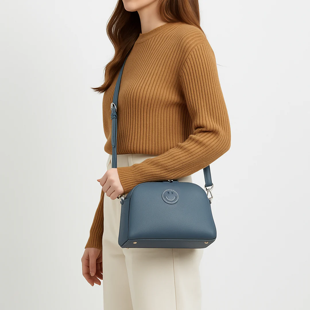 Leather Smile Shoulder Bag - Image 6