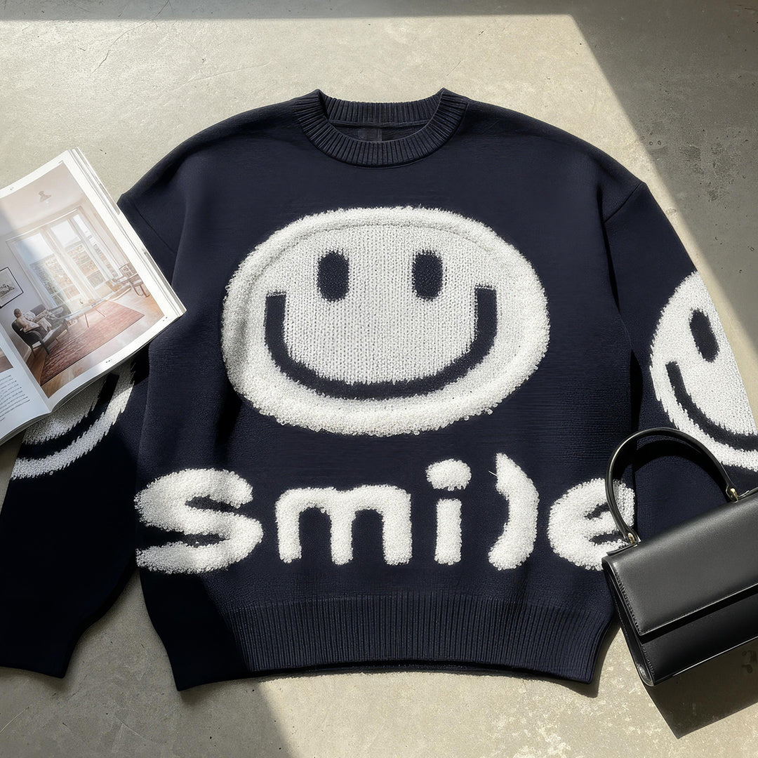 Oversized Fuzzy Smile Sweater - Image 15