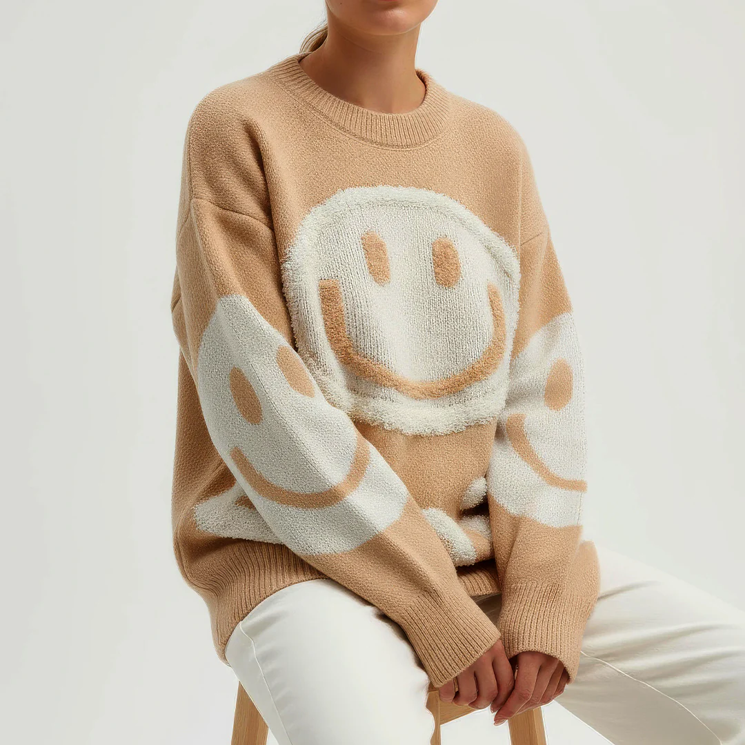 Oversized Fuzzy Smile Sweater - Image 17